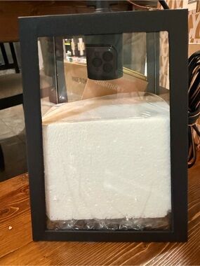 Black Metal and Glass Decorative Lantern - Modern Accent